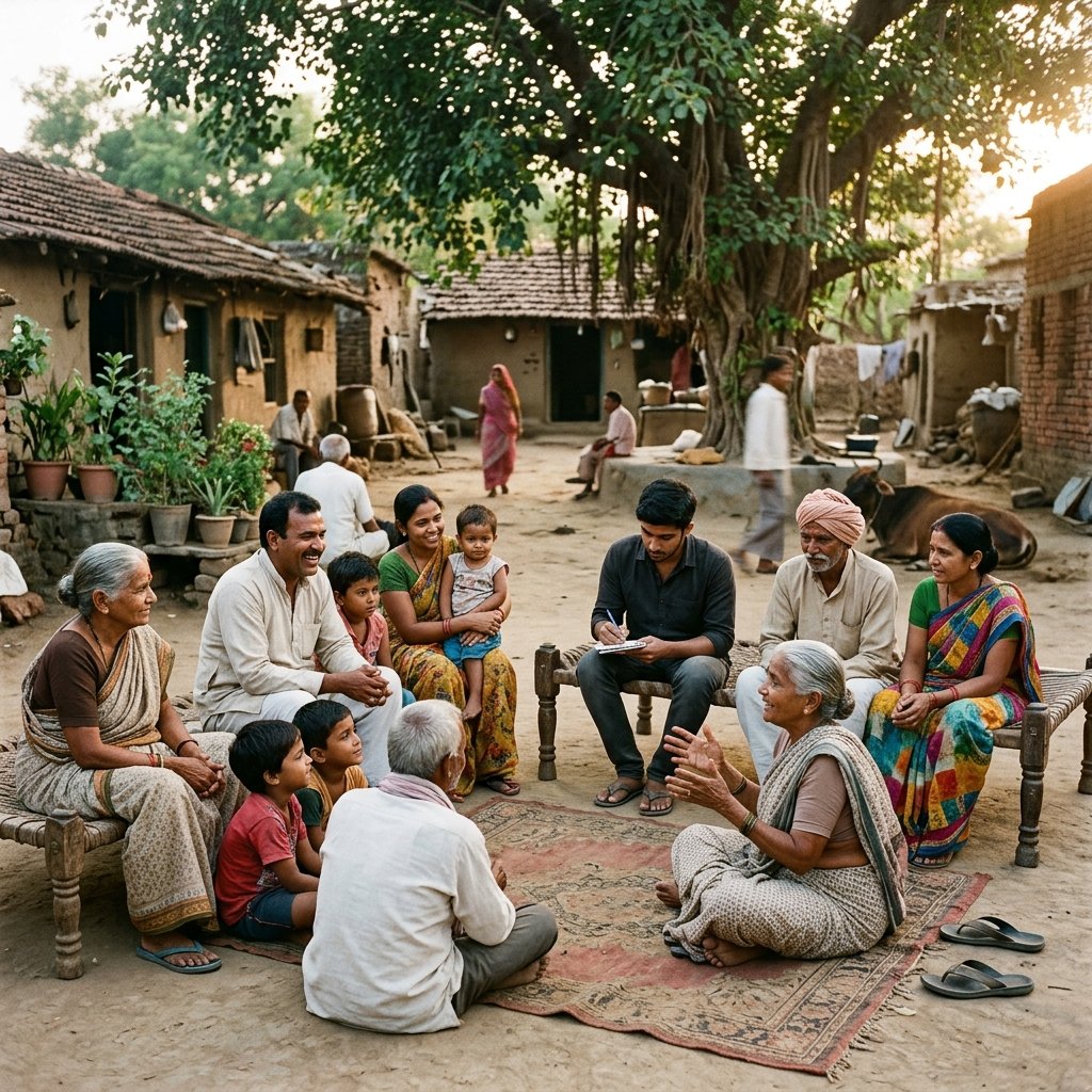 Community members gathering to share and preserve their collective heritage